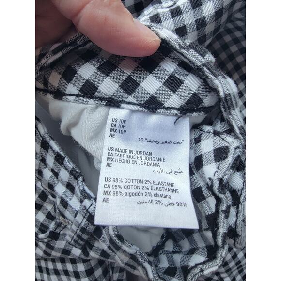 Charter Club Womens Bristol Capri Black White Checkered Size 10p - Picture 4 of 8